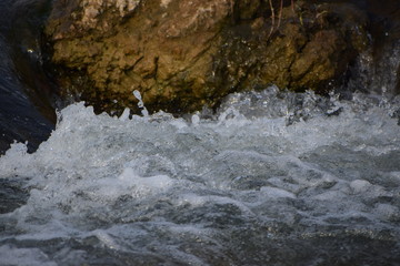 Water River with rock
