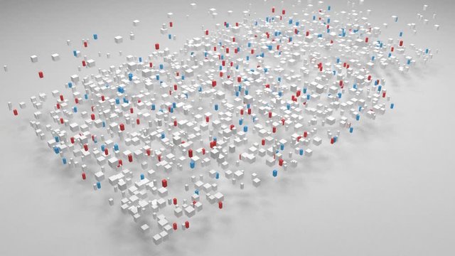 Map of Northern Territory - Australia | 3d Rendering, mosaic of little bricks - White and flag colors. A number of 4402 little boxes are accurately inserted into the mosaic