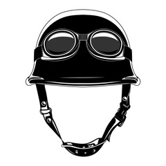 vector image of motorcycle helmet with glasses