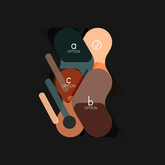 Flat design geometric infographics, arrow shape vector sticker or label, price tags, offer promotion badge, icon design, paper style layout for data graphic visualization step by step process, for