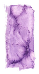 Long vertical light purple backdrop painted in watercolor on clean white background