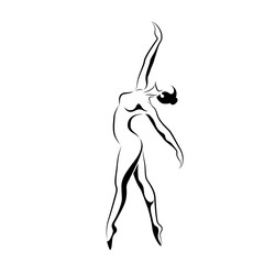 Dancing girl silhouette