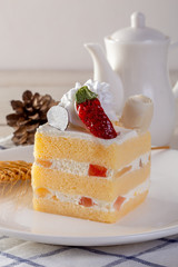 Mini Cake on White Wood Table