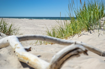 Baltic sea coastline beach near Leba/Poland