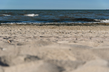 sea, sand on the beach, black sea