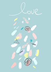 Lovely Abstract Hand Drawn Greeting Cards