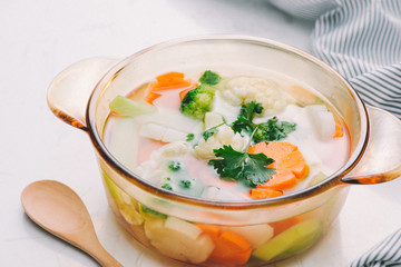 healthy and fresh vegetables prepared salad