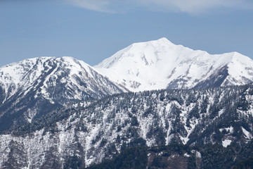 snowy mountain view, TATEYAMA KUROBE Alpine route
