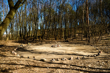Place for ritual ceremonies in forest