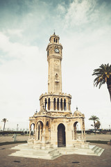 Fototapeta premium Historical clock tower on Konak Square