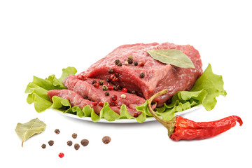 Meat fresh isolated on a white background