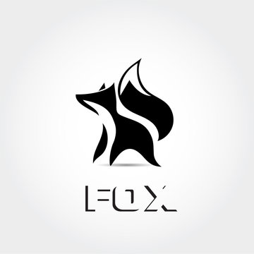Simple stand fox logo
