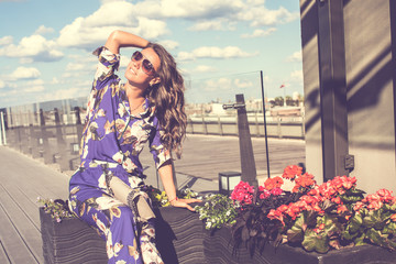 beautiful young girl laughing