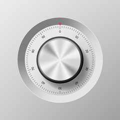 Realistic Detailed 3d Safe Lock. Vector