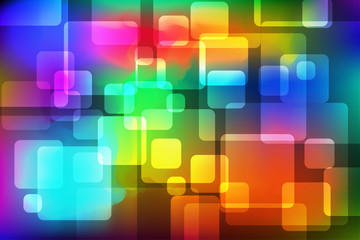 Colorful Rounded Square Abstract Background