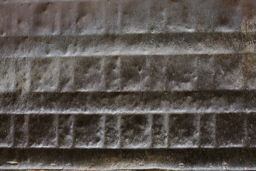 Closeup view of truck door.