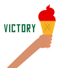 Winning with ice cream.