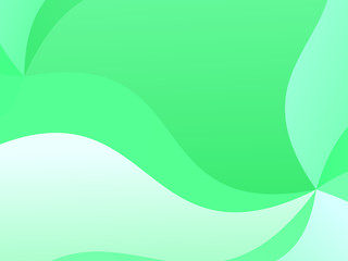 Green background with wavy, smooth lines, shapes. Simple pattern for web banners, posters, brochures. Different shades of green