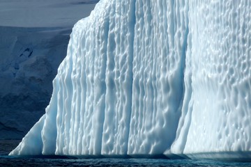 Stunning glacier with long ridges
