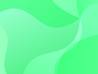 Green background with wavy, smooth lines, shapes. Simple pattern for web banners, posters, brochures. Different shades of green