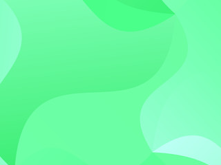 Green background with wavy, smooth lines, shapes. Simple pattern for web banners, posters, brochures. Different shades of green