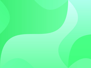 Green background with wavy, smooth lines, shapes. Simple pattern for web banners, posters, brochures. Different shades of green