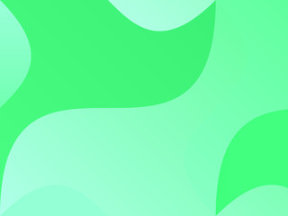 Green background with wavy, smooth lines, shapes. Simple pattern for web banners, posters, brochures. Different shades of green