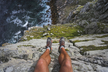 Hiker on the edge