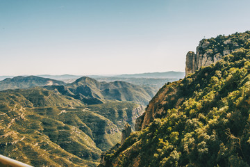 Fototapeta na wymiar Landscape with views from the Montserrat mountain