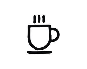 coffee icon design illustration,hand drawn style design, designed for web and app