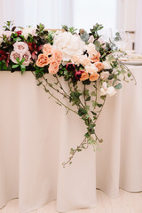 Magnificent decoration of wedding tables.
