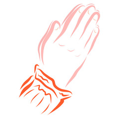 Obraz premium Hands of a praying woman or girl, religion