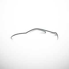 Abstract car silhouette. Side view. Vector illustration