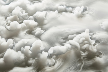 Abstract background of clouds made of smoke from dry ice 