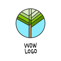 Tree logo illustration