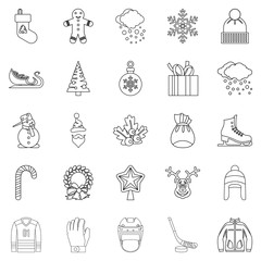 Stuff icons set. Outline set of 25 stuff vector icons for web isolated on white background