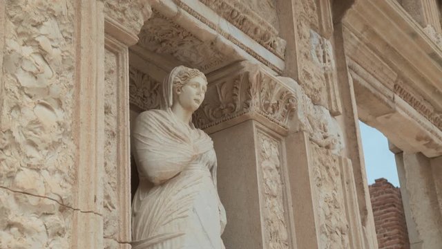 Ancient sculpture in Efes ancient Greek city in present day Izmir, Turkey