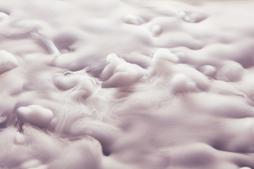 Abstract background of clouds made of smoke from dry ice in color pink