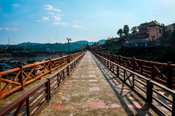 Stone bridge in Sangkhla Buri kanchanaburi thailand,Unseen thailand,Thailand destination