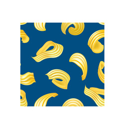 Realistic Detailed 3d Different Types Butter Curls Seamless Pattern Background. Vector