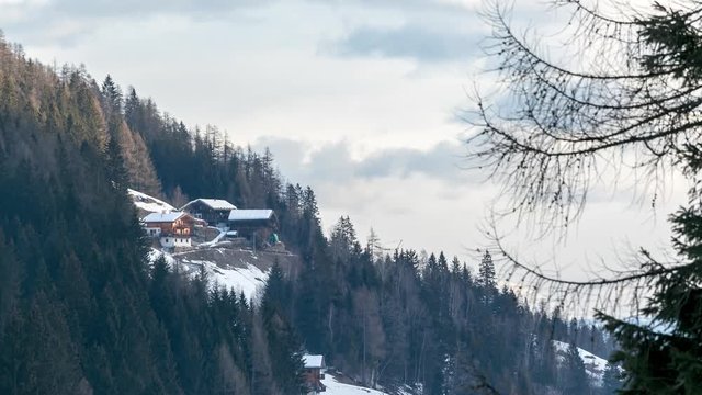 4K Timelapse Alps South Tyrol morning Zoom