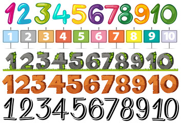 A Set of Font Number