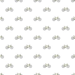 Bike pattern seamless repeat in cartoon style vector illustration