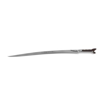 Turkish Yatagan Sword on white. Side view. 3D illustration