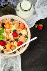 Healthy vegetarian breakfast.