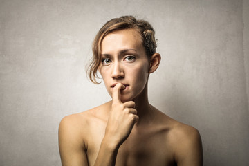 Portrait of naked girl