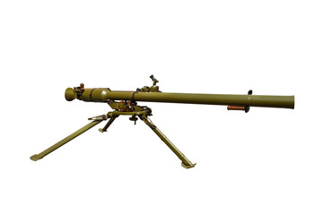 easel grenade launcher isolated on white background