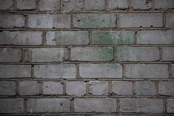 White Wall Background. Old Grungy Brick Wall Horizontal Texture. Brickwall Backdrop. Stonewall Wallpaper. Vintage Wall