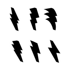 lightning silhouette set