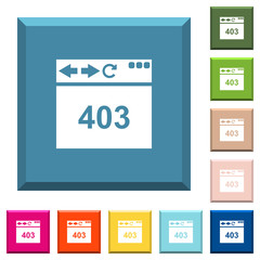 Browser 403 forbidden white icons on edged square buttons